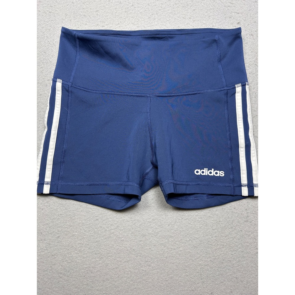 Adidas Climalite Shorts Polyester Spandex Navy Blue Small US Women